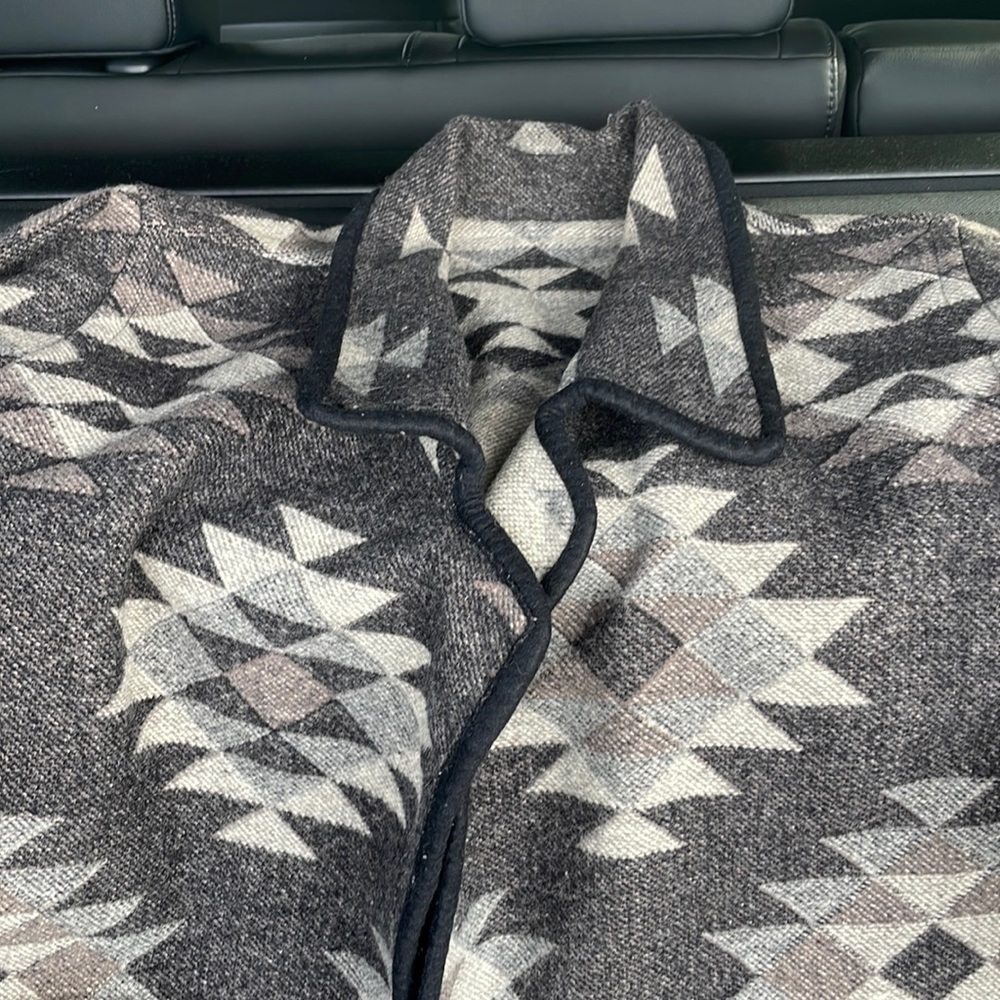 Sanbusco authentic wool long reversible jacket